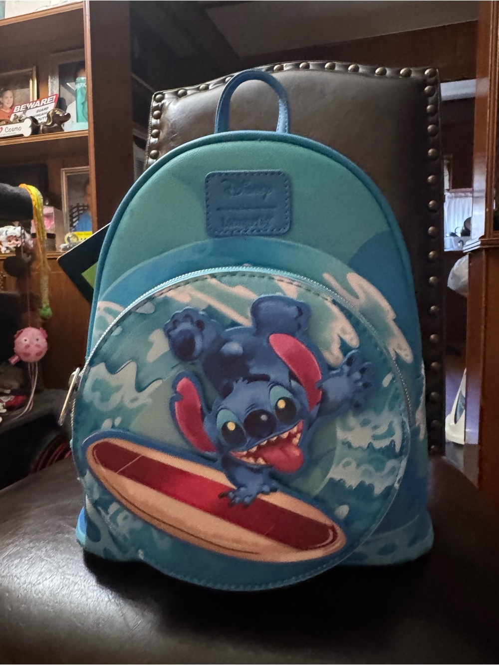 Loungefly Blue Stitch Surf Mini Backpack